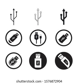 USB icon vector template design illustration