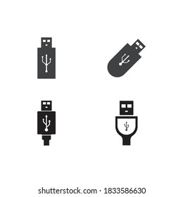 usb icon vector template design illustration