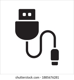 Ilustración de plantilla de vectores de iconos USB