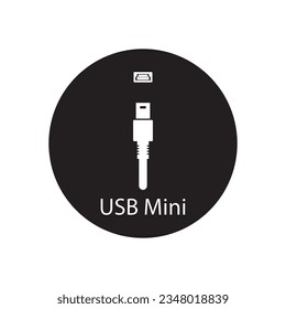 diseño del logotipo de la ilustración de la plantilla de vectores de iconos usb