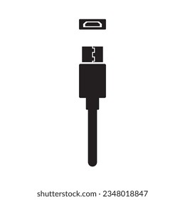 diseño del logotipo de la ilustración de la plantilla de vectores de iconos usb