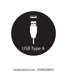 diseño del logotipo de la ilustración de la plantilla de vectores de iconos usb