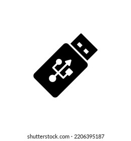 Usb icon vector for web and mobile app. Flash disk sign and symbol. flash drive sign.