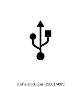 Usb icon vector for web and mobile app. Flash disk sign and symbol. flash drive sign.