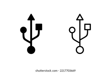 Usb icon vector for web and mobile app. Flash disk sign and symbol. flash drive sign.