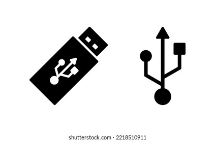 Usb icon vector for web and mobile app. Flash disk sign and symbol. flash drive sign.