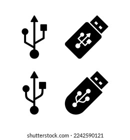 Usb icon vector for web and mobile app. Flash disk sign and symbol. flash drive sign.