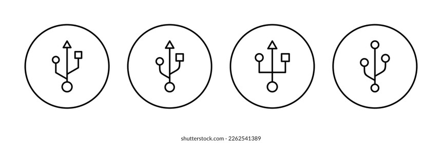 Usb icon vector for web and mobile app. Flash disk sign and symbol. flash drive sign.