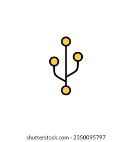 Usb icon vector for web and mobile app. Flash disk sign and symbol. flash drive sign.