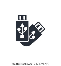 Icono de Usb. Vector.Trazo editable.Signo de estilo lineal para usar Diseño web,logo.Ilustración de símbolo.