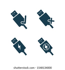 usb icon vevctor logo template design element