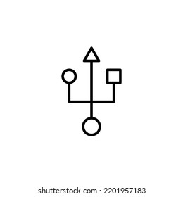 Icono de Usb para web y aplicación móvil. Signo y símbolo del disco flash. signo de unidad flash.