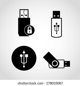 USB icons design, vector illustration eps10 graphic 