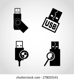 USB icons design, vector illustration eps10 graphic 