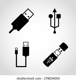USB icons design, vector illustration eps10 graphic 