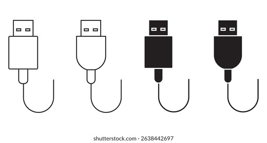  USB Icons for Every Interface .  Usb icon logo design. Flash disk sign and symbol. flash drive sign. 