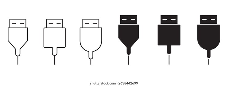  USB Icons for Every Interface .  Usb icon logo design. Flash disk sign and symbol. flash drive sign. 