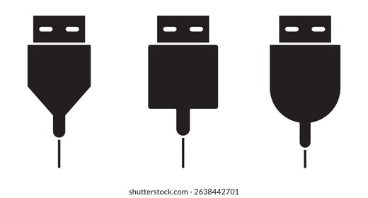  USB Icons for Every Interface .  Usb icon logo design. Flash disk sign and symbol. flash drive sign. 