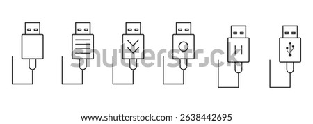  USB Icons for Every Interface .  Usb icon logo design. Flash disk sign and symbol. flash drive sign. 