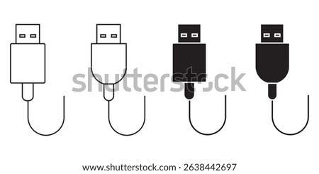  USB Icons for Every Interface .  Usb icon logo design. Flash disk sign and symbol. flash drive sign. 