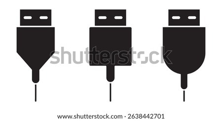  USB Icons for Every Interface .  Usb icon logo design. Flash disk sign and symbol. flash drive sign. 