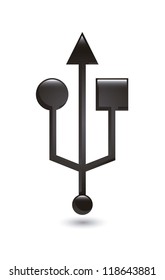 usb icons over white background. vector illustration