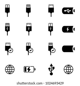 usb icons set