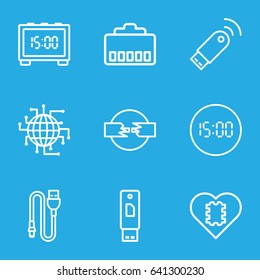 Usb icons set.  