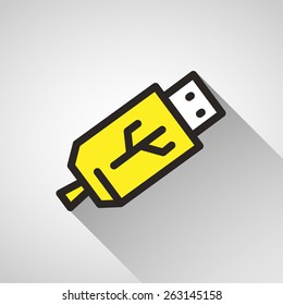 usb icons set great for any use. Vector EPS10.