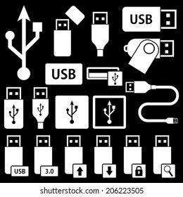 USB Icons Symbols 