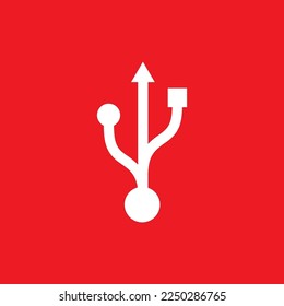 USB interface icon, graphics resource template, vector illustration.