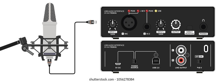 Usb Interface For Record Voice Over, Vocal And Electric Instruments