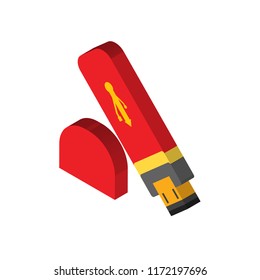 Usb isometric left top view 3D icon