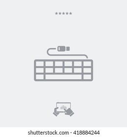 USB keyboard flat icon