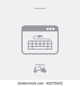 Usb keyboard flat icon