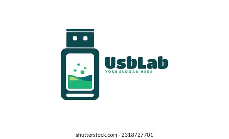 plantilla de vector de logotipo de USB Laboratory