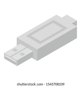 Usb laptop adapter icon. Isometric of usb laptop adapter vector icon for web design isolated on white background