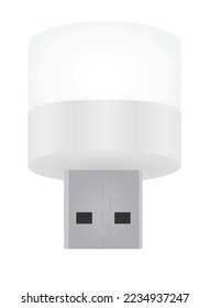 Lámpara de bombilla USB. vector