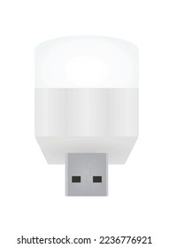 Lámpara de bombilla USB. vector