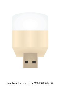 USB light bulb lamp. vector