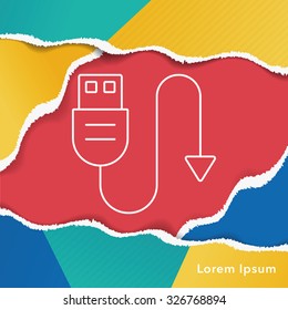 USB line icon