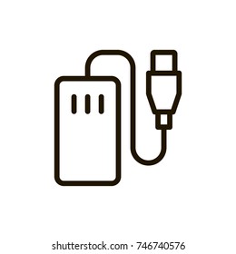 Usb line icon. High quality black outline logo for web site design and mobile apps. Vector illustration on a white background.
