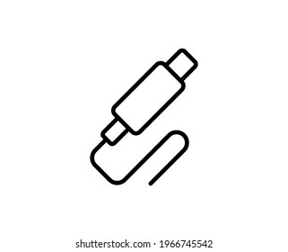 Icono de línea Usb. Símbolo vectorial en estilo plano y a la moda sobre fondo blanco. Canto web para diseño.