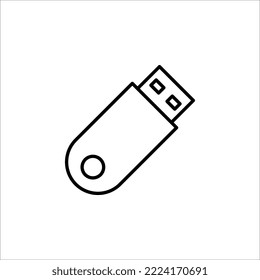 Usb line icon. Vector symbol in trendy flat style on white background. Web sing for design. EPS 10