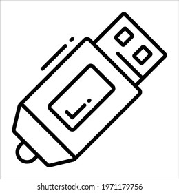 USB line vector Icon. that can be easily modified or edit