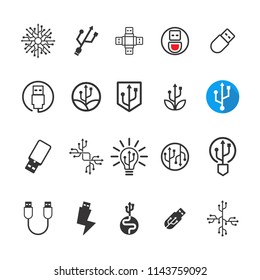 usb logo. connector icon. network symbol. vector eps 08.