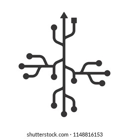 usb logo. connector icon. network symbol. vector eps 08.