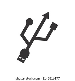 usb logo. connector icon. network symbol. vector eps 08.