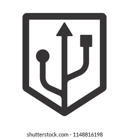 usb logo. connector icon. network symbol. vector eps 08.