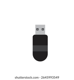 Ilustração plana do ícone do logotipo da USB